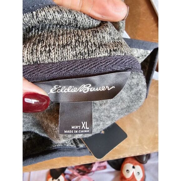 NWT - Eddie Bauer Radiator Top Zip Pullover Sweater Sweatshirt Size XL - Picture 6 of 7